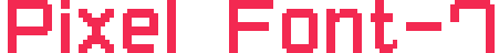 Pixel Font-7